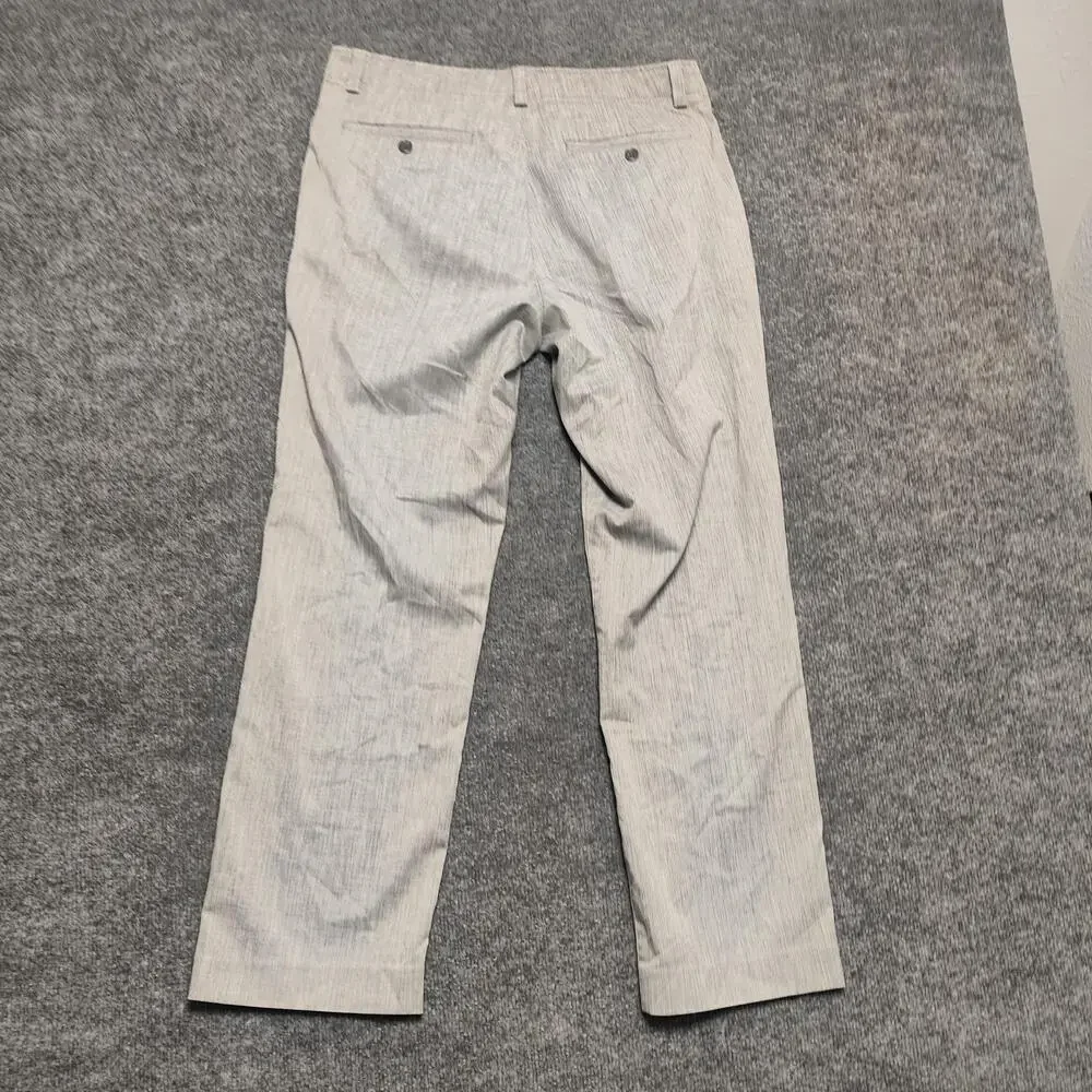 Calvin Klein Dress Pants Mens 32x30 Gray Wool Blend Stretch Flat Front